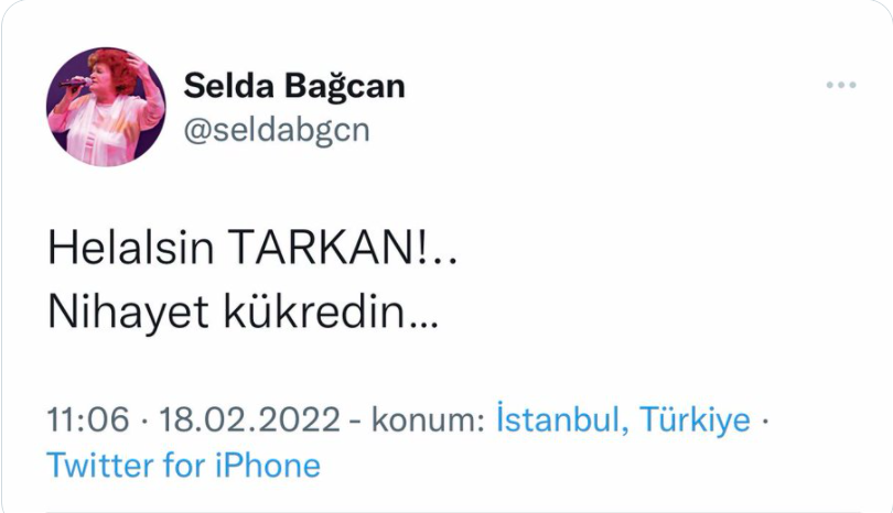 selda bagcan dan olay tarkan tweeti